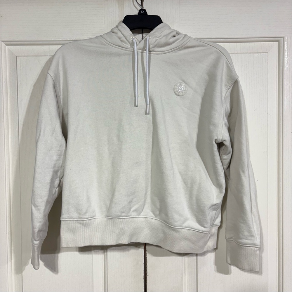 Peloton Pullover Hoodie Sweatshirt Size Small Cream White